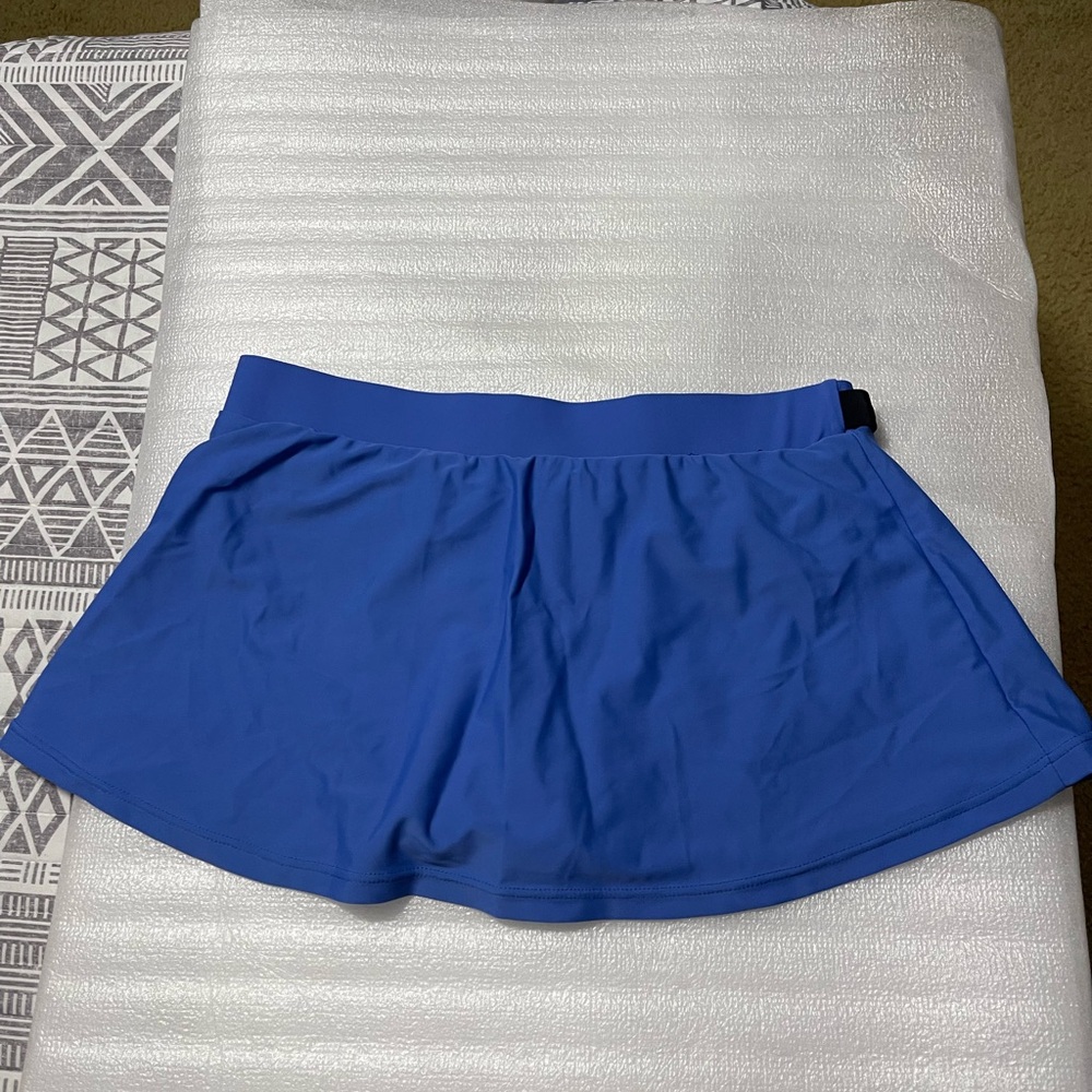 Free Country Size Small (4/6) Women’s Swim Skirt Blue with Black Belt - Picture 7 of 12